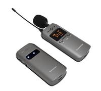 Microfono Lavalier con Cancellazione del Rumore, Microfono Wireless a Clip per la Registrazione Video con Batteria da 800 MAh per Fotocamere e Smartphone