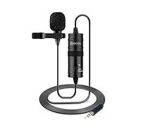 Microfono lavalier da 19 piedi per Canon iPhone Podcast, BOYA Microfono omnidirezionale a condensatore per Nikon Sony iPhone 8 8 plus 7 6 6s Plus DSLR Camcorder Registratore audio Youtube Video intervista