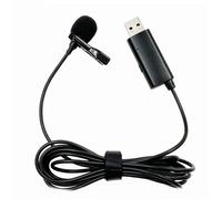 Microfono Lavalier da bavero Clip On Microfono a condensatore per telefono PC Laptop DSLR Camera Podcast Interviste Microfono USB portatile