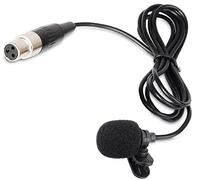 Microfono Lavalier da bavero con mini jack XLR, microfono a clip a mani libere compatibile con sistema microfonico wireless UHF bodypack amplificatore vocale