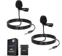 Microfono Lavalier da bavero (confezione da 2), microfono a condensatore omnidirezionale con clip per Stage YouTube Live Streaming compatibile con Rode Wireless GO II 2 DJI Wireless Mic Transmitter