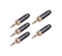 Microfono Lavalier da bavero da 5 pezzi, spina da 35 mm con filettatura interna M6, cavo con filettatura