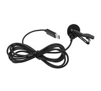 Microfono lavalier di tipo C con clip per mani libere, microfono cablato per registrazione di interviste vocali, video brevi, microfono professionale per ancoraggio di giochi, insegnamento online,
