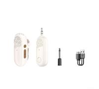 Microfono lavalier digitale wireless per educatori e guide sul campo, supporto per funzionamento a mani libere e mobilità (bianco)