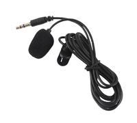 Microfono Lavalier Esterno + Kit Cavo Adattatore, Microfono per Montaggio Mini clip Nero da 3,5 mm, per 4/3/3 +