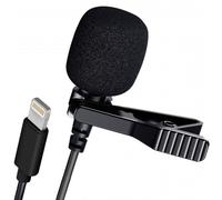 Microfono lavalier Lighting AUX USB C smartphone cellulare registrare interviste