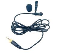 Microfono Lavalier portatile da 3,5 mm con clip per microfono omnidirezionale trasparente da bavero e mani lavalier DSLR