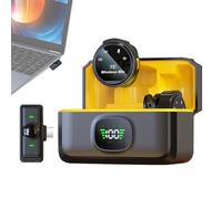 Microfono lavalier portatile - Microfono wireless a clip, registrazione a mani libere, microfono compatto con batteria a lunga durata, di raccolta del suono chiaro, microfono leggero per