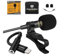 Microfono lavalier professionale con adattatore compatibile con iPhone, microfono da bavero per iPhone X 11 12 13 14 Pro - Microfono esterno compatibile con iPhone - Microfono video iPhone XR, XS, XS