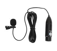 Microfono Lavalier Professionale, Interfaccia XLR con Riduzione Intelligente del Rumore, Suono HD, Costruzione in Lega di Alluminio, Microfono con Clip, per Riprese, Live