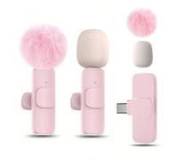 Microfono Lavalier senza fili Per /Android - Microfono Omnidirezionale Plug-Play con molletta - Perfetto Per Podcast, Vlogging, Interviste, Insegnamento & Registrazione Video, Streaming Con 2 microfon