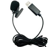Microfono lavalier USB per smartphone e lettori DVD da auto con cavo da 2 m, ideale per catturare un suono chiaro e direzionale