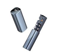 Microfono lavalier wireless a doppio uso con batteria 30H, microfono da bavero per registrazione/streaming, cancellazione del rumore del vento e ricarica di tipo C
