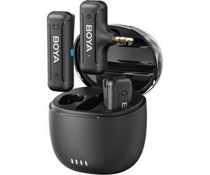 Microfono lavalier wireless BOYA BY-WM3T-M2 con connessione TRS da 3,5 mm per fotocamere DSLR e videocamere - Nouvo