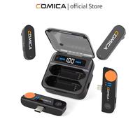 Microfono Lavalier Wireless COMICA Vimo S 2.4G con Custodia di Ricarica, Accessori Certificati MFi per iPhone e Android, Microfono per Interviste