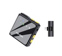 Microfono lavalier wireless con tempo di registrazione di 11 ore, Plug and Play/riduzione del rumore/modalità riverbero (10-20 m) trasmissione wireless/microfono Senstivity fino a -38 bd (ricevitore