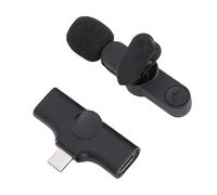 Microfono Lavalier Wireless da Bavero con Riduzione del Rumore, Ascolto in Tempo Reale e Batteria a Lunga Durata - Microfono da Bavero da 2,4 GHz per Registrazione Video, Streaming Live,