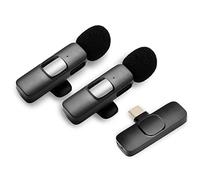 Microfono Lavalier Wireless Da Telefono Cellulare Microfono Wireless Registrazione Intervista Live Registrazione Video Cancellazione del Rumore e Plug and Play