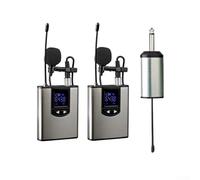 Microfono lavalier wireless, in lega di alluminio, professionale, per trasmissioni live mobili, per insegnare, predicare, (lavalier)
