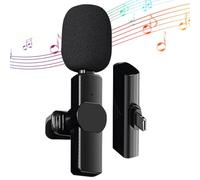 Microfono lavalier wireless, piccolo microfono con riduzione del rumore - microfono senza fili con riduzione del rumore, piccolo microfono audio chiaro per registrazione video