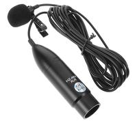 Microfono Lavalier Xlr a Tre Pin Nero, Leggero e Portatile | Discorsi e Dirette, Struttura in Metallo Spugna e Plastica, per Appassionati Audio Amatoriali e Professionisti