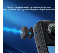 Microfono Manicotto Antivento per Uso Esterno con Per for insta360 X5 X4 X3