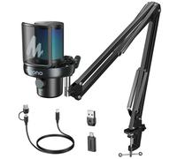Microfono Maono DM40 Pro S USB wireless condensatore RGB con braccio
