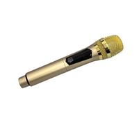 Microfono, Microfono Microfono Fifine con Schermo LED Microfono Vocale Dinamico per 1 da 30 Hz a 20 KHz (GOLD)