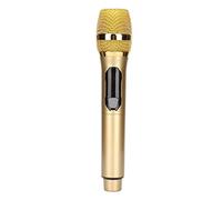 Microfono Microfono Microfono Wireless Microfono Dinamico con Schermata a LED 6,35 Mm da 3,5 Mm per L'uso Esterno della Conferenza Domestica (GOLD)