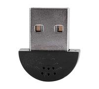 Microfono mini USB, adattatore per microfono omnidirezionale a 360 ° Potente compatibilità Plug and Play per chat, registrazione, ecc.(black)