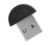 Microfono mini USB, adattatore per microfono omnidirezionale a 360 ° Riduzione del rumore del suono ad alta fedeltà per chat, registrazione, Youtube, ecc.(black)