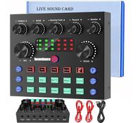 Microfono Mixer Audio Set per DJ Microfono Gaming Pacchetto Attrezzatura Podcast,focombance Condensatore Microfono Pc Bluetooth Pacchetto Attrezzatura Interfaccia Audio Mixer Live Karaoke Stream