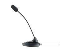 Microfono multimediale TQMM-213 nero con design flessibile che consente di regolare le diverse posizioni per una migliore riproduzione del suono. Ideale per l'uso in conferenze, registrazioni e