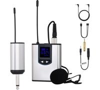 Microfono NK NK-IG33008 lavalier wireless con adattatore fotocamera, nero/argento