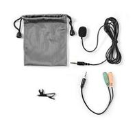 MICROFONO PC NEDIS MICCJ105BK A CLIP CON CAVO E CONNETTORE JACK 3,5 MM ADATTO PER VLOGGING, RIPRESE CINEMATOGRAFICHE, GIOCHI, CONVERSAZIONI SKYPE, WEBINAR, PODCAST, INTERVISTE E MOLTO ALTRO