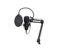 GXTrust 270 Emita II+ Microfono con Braccio Regolabile, Filtro Pop, Pattern Cardioide 192 kHz/24 bit, Microfono Gaming USB per Podcast Youtube, ASMR, Streaming, Twitch, PC, PS4, PS5, Nero