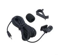 Microfono per auto con cavo da 5 metri e 2 connettori da 5 mm per radio GPS Audio DVD, progettato per migliorare la voce e la stabilità nella comunicazione del veicolo