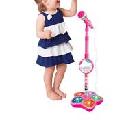 Microfono Per Bambini - Altoparlante Giocattolo Portatile Con LED Da Palco - Microfono Giocattolo Con Supporto - Per Compleanno, Podcast, Registrazione, Canto, Festa, Adolescenti, Streaming, Studio, N