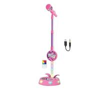 Microfono per bambini con supporto, 7 LED, senza fili, per karaoke | Autentica voce, altoparlante integrato, compatibile con telefoni cellulari e tablet, facile da configurare, idea regalo