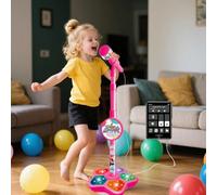 Microfono per bambini con supporto regolabile, giocattolo per karaoke, porta il divertimento dei concerti dal vivo a casa, sviluppa fiducia e creatività, ottimo regalo per bambini (compleanno/festa) 5