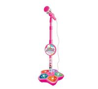 Microfono per bambini facile da usare con supporto, semplici controlli a pulsante per cantare, imparare la musica e giocare creativamente, microfono a LED