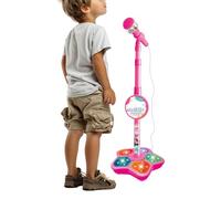 Microfono Per Bambini Portatile Altoparlante Con LED Giocattolo | Microfono Giocattolo Per Bambini Con Stand Per Natale Compleanno Podcast Registrazione Canto Festa Adolescenti Streaming