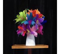 Microfono per bouquet da palcoscenico trucchi magici illusioni espedienti puntelli microfono maghi cambia in fiori di piume magia divertente