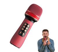 Microfono per cantare, microfono per bambini,Altoparlante microfono portatile senza fili - Forniture per feste con microfono wireless tutto in 1 con luci a LED per feste di compleanno, matrimoni, Nata