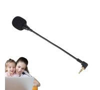 Microfono per cuffie da 3,5 mm, flessibile staccabile, suono dinamico chiaro, ricambio per auricolari, chiamate, conferenze, streaming, compatibile con PC, smartphone