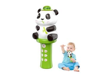 Microfono per karaoke, microfono per panda portatile Panda Cartoon Panda - Gioco di apprendimento precoce interattivo, musica musicale senza fili per ragazze, ragazzi