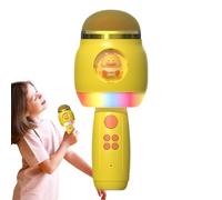 Microfono per karaoke - Microfono senza fili con luci per bambini | Forniture per canto portatili per casa e all'aperto