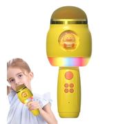 Microfono per karaoke, per bambini, senza fili, con luci a LED, per cantare in casa e all'aperto