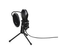 Hama Mic-USB Stream Micrófono PC Negro