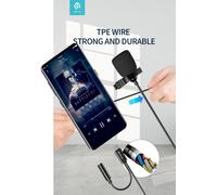 Devia Microfono Smart Series per smartphone nero USB-C per una creazione di contenuti facile e di qualità. Connessione cablata e sensibilità -30dB +/-3dB